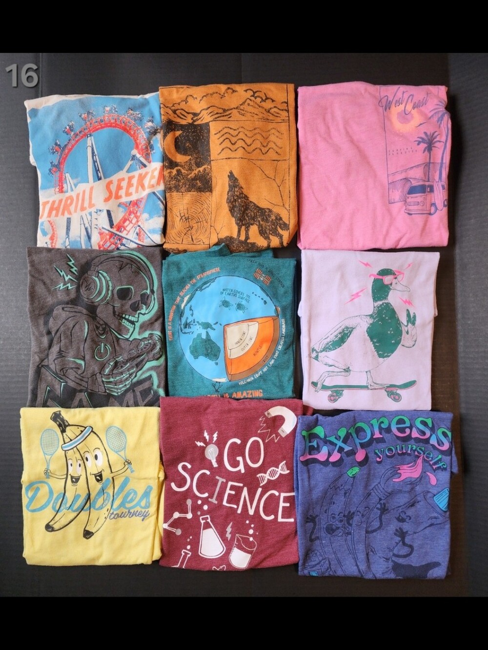 Boys Short Sleeve Graphic T-Shirt Lot of 9 (Size 10-12)